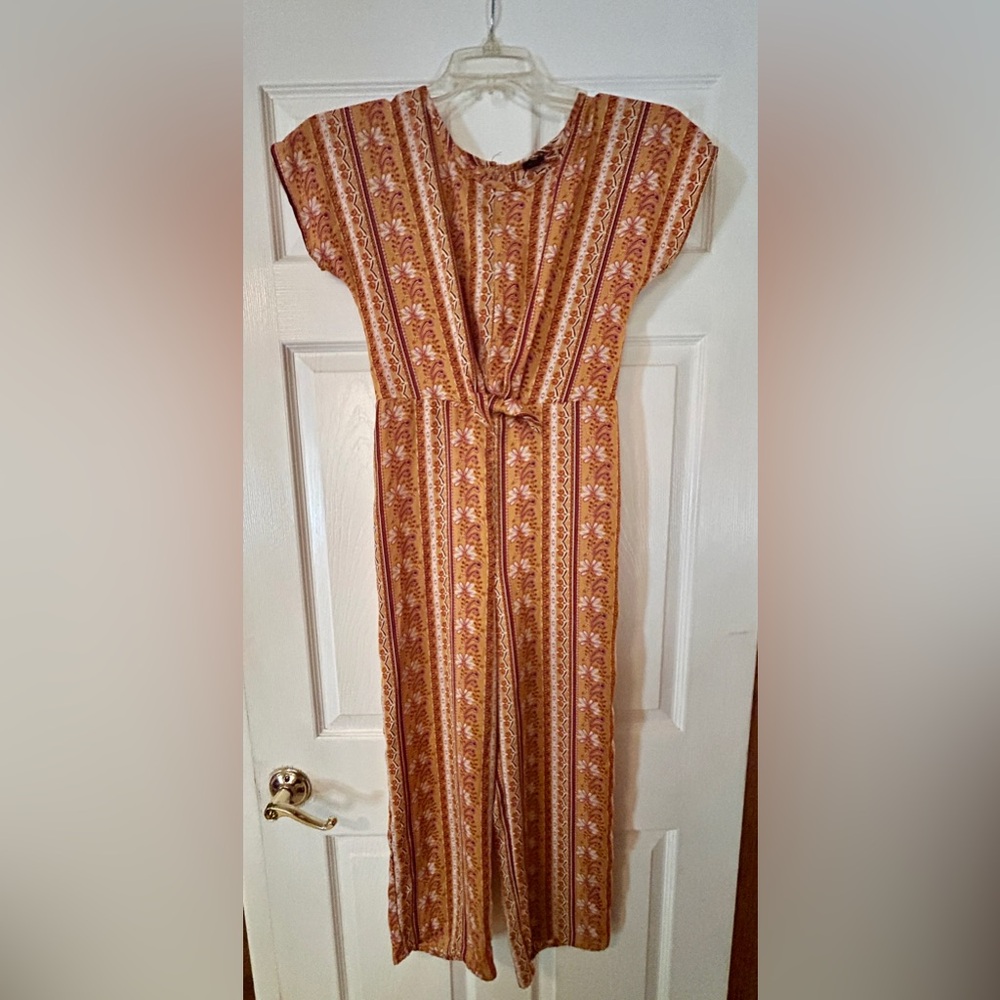Art Class Orange and Brown Striped Dress